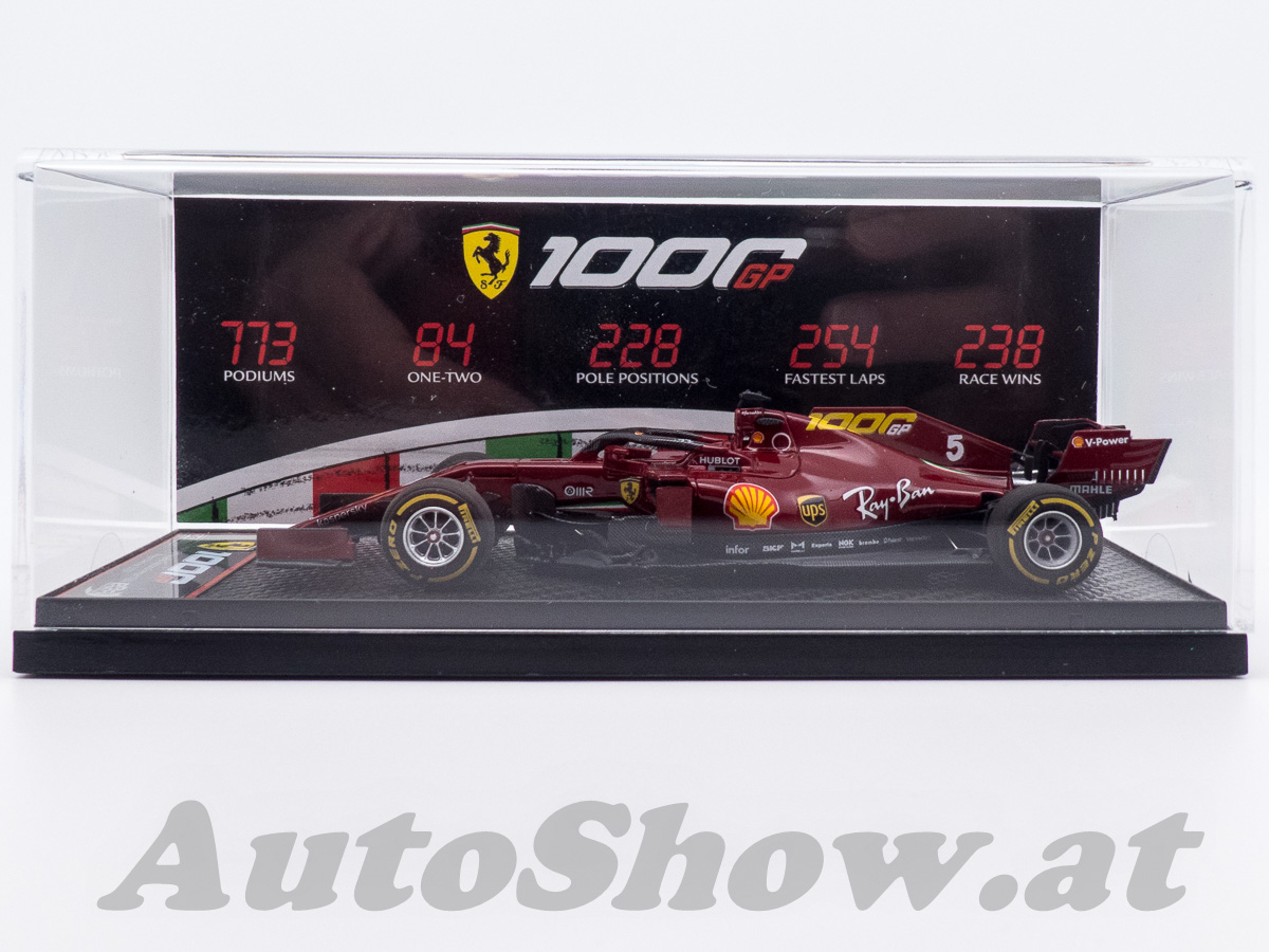 F1 Ferrari SF1000, „1000th GP“ Press Presentation Version GP Tuscany 2020, BEIDE Startnummern sind am Wagen, Vettel, # 5 / Leclerc, # 16, in Sonderverpackung / „1000th GP“ celebrating version, BOTH race numers are on the car, in SPECIAL packaging