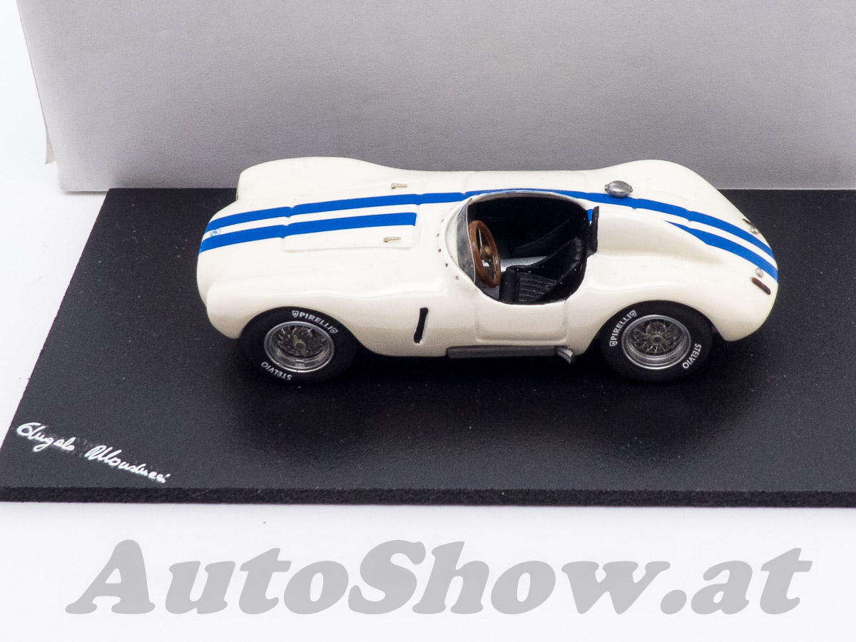 Osca Spider by Carrozzeria Palazzi, Italy, car of US race driver Bro Crim, 1955, white with blue stripes