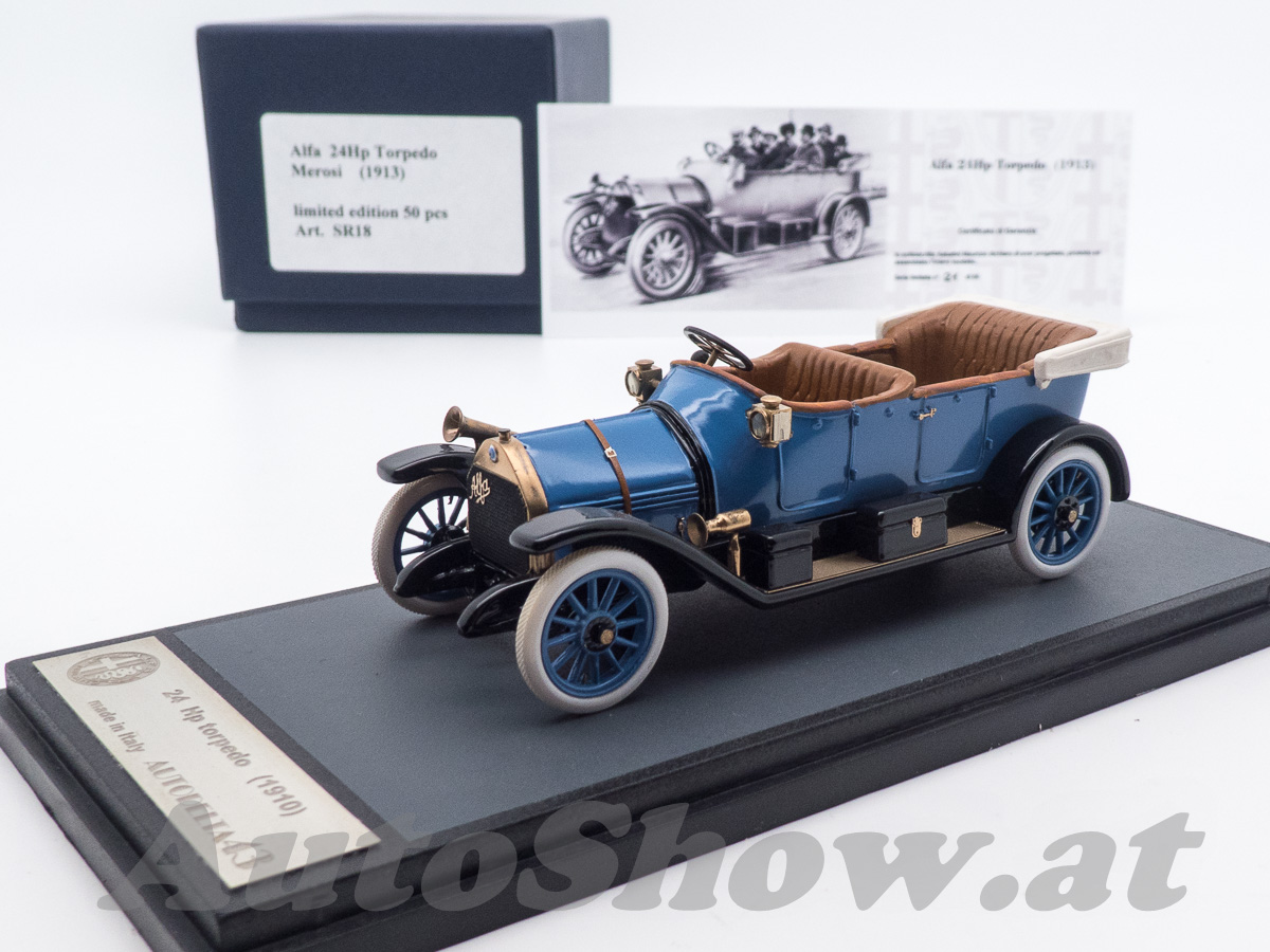 Alfa Romeo 24HP Torpedo, 1913, blau – schwarz / blue – black