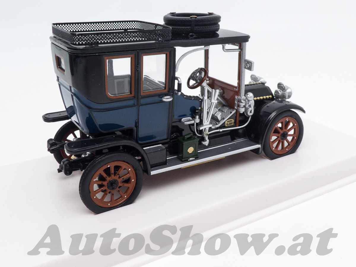 Austro Daimler 28/32 Maja, Stadtwagen-Aufbau der Karosseriefirma Cerny / coachbuilt by Cerny, Austria, 1908, opening front with engine details ! dark blue / black