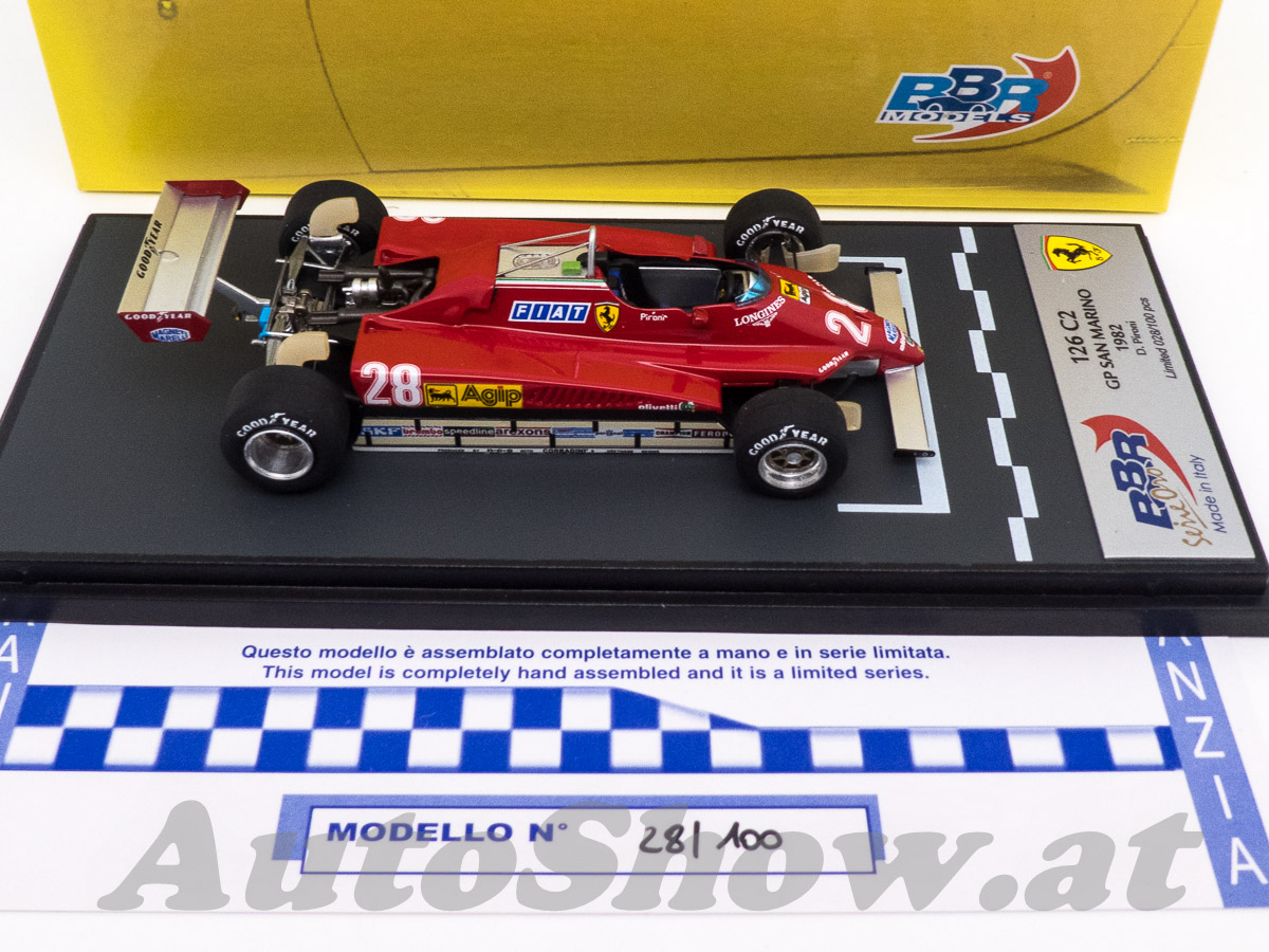 F1 Ferrari 126 C2, 1° Sieger / winner GP San Marino 1982, Didier Pironi, # 28