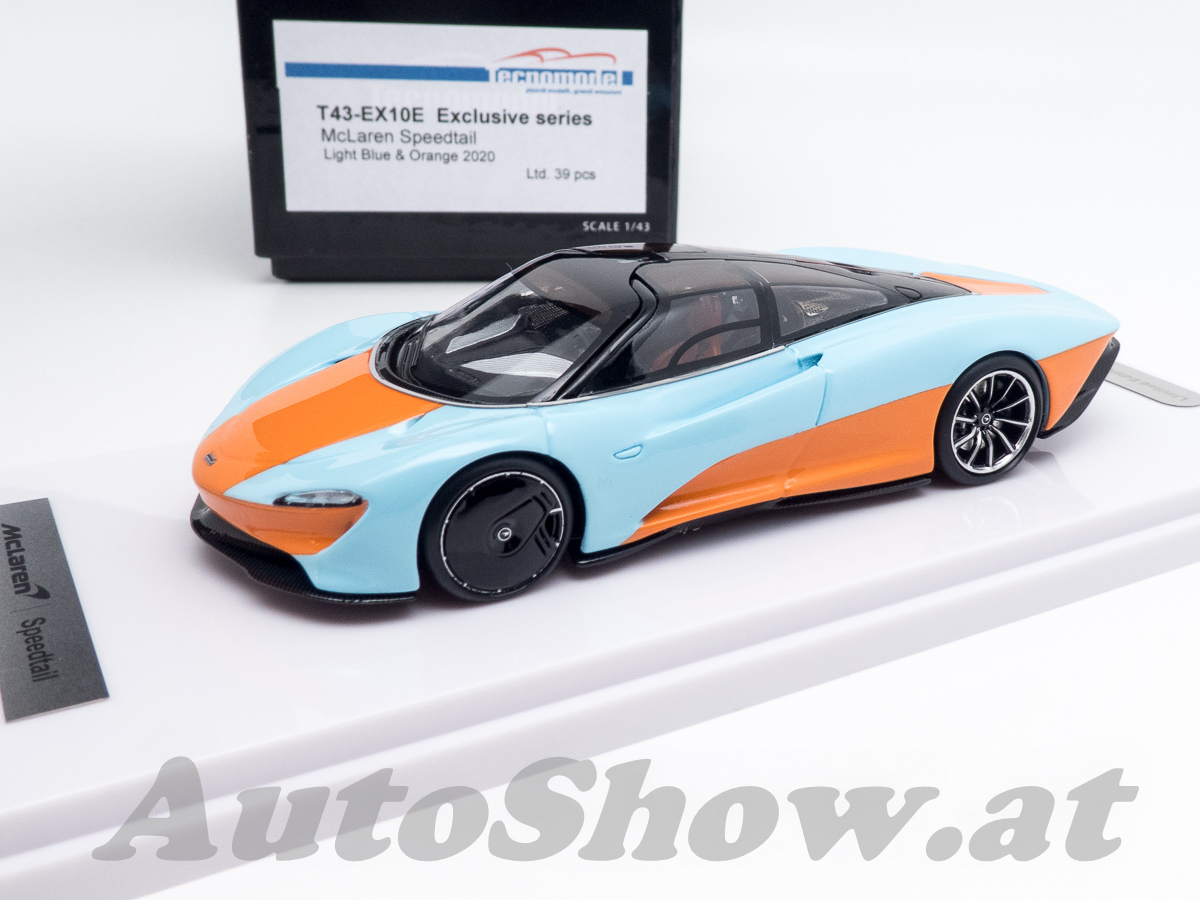 McLaren Speedtail „Gulf“ Version, blau – orange / blau – orange