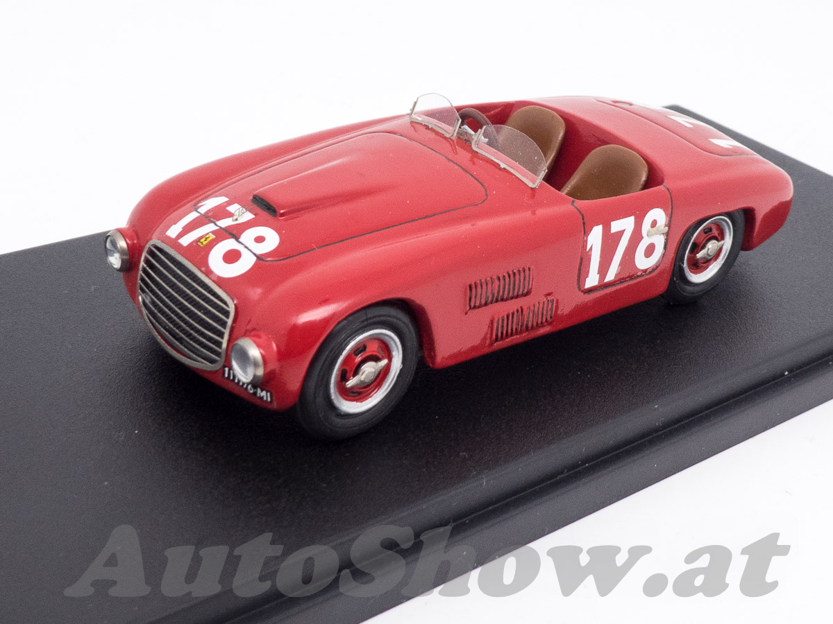 Ferrari 166 S Allemano Spider, Mille Miglia 1948, Bruno Sterzi / Ferdinando Righetti, # 178