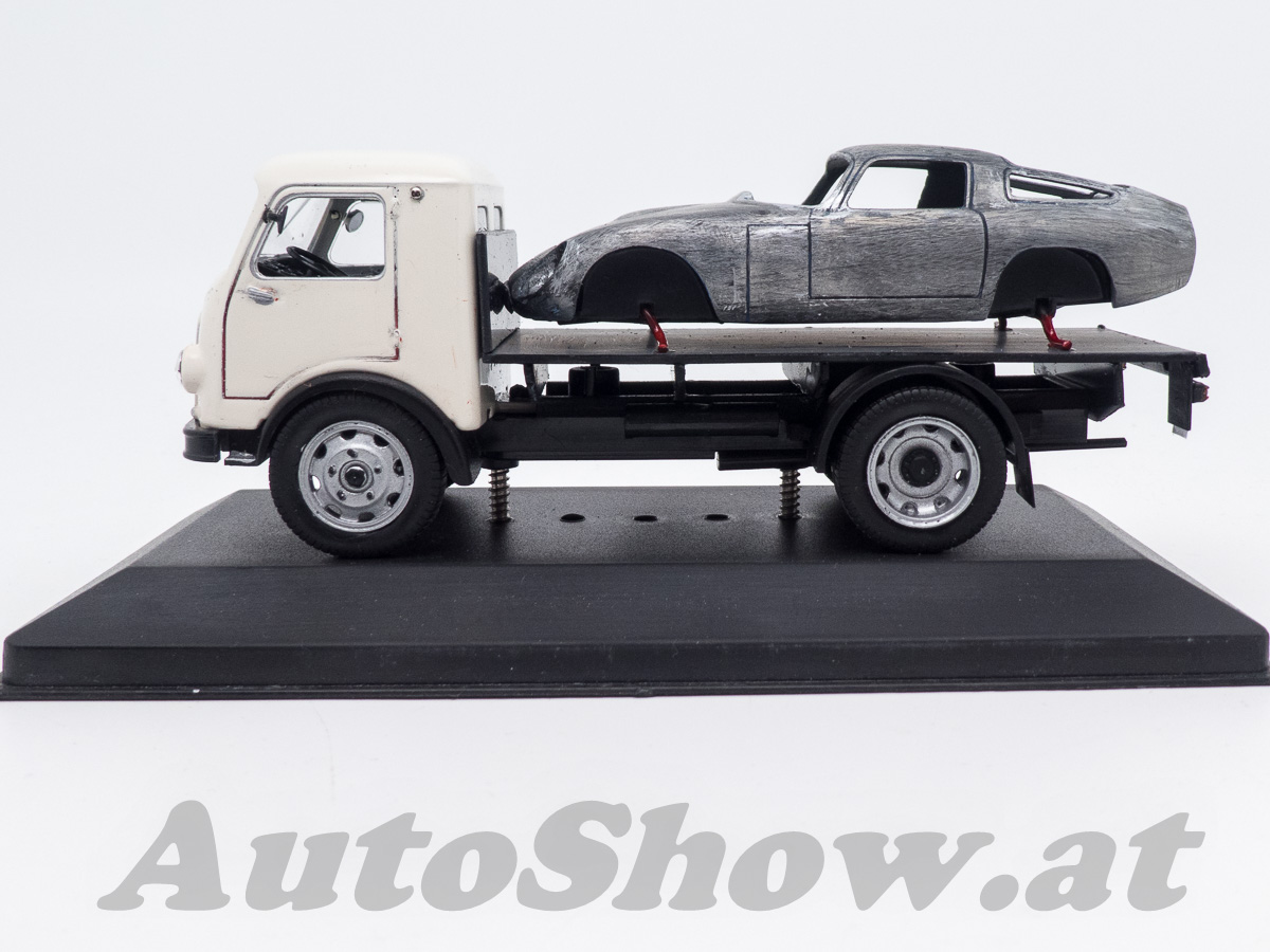 OM Leoncino Autotransporter / car transporter + Alfa Romeo TZ1 Aluminumkarosserie/ aluminium body