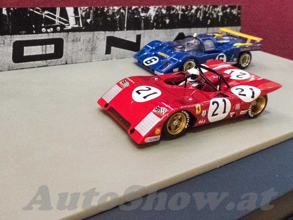 Ferrari Set 24H Daytona 1971: 2 Ferrari: Ferrari 512M „Penske / Sunoco“, Donohue / Hobbs, # 6 (3.Platz)  + 312 P/71“NART“, Garcia-Veiga / Chinetti Jr. / De Cadenet, # 21 (5.Platz)