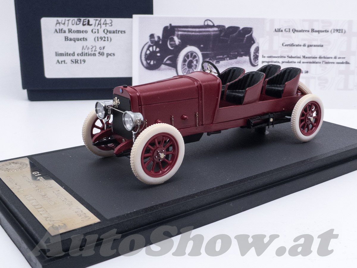 Alfa Romeo G1 Quatres Baquets / 4seater, 1921, dunkelrot / dark red – SALE 199- normal 269-!