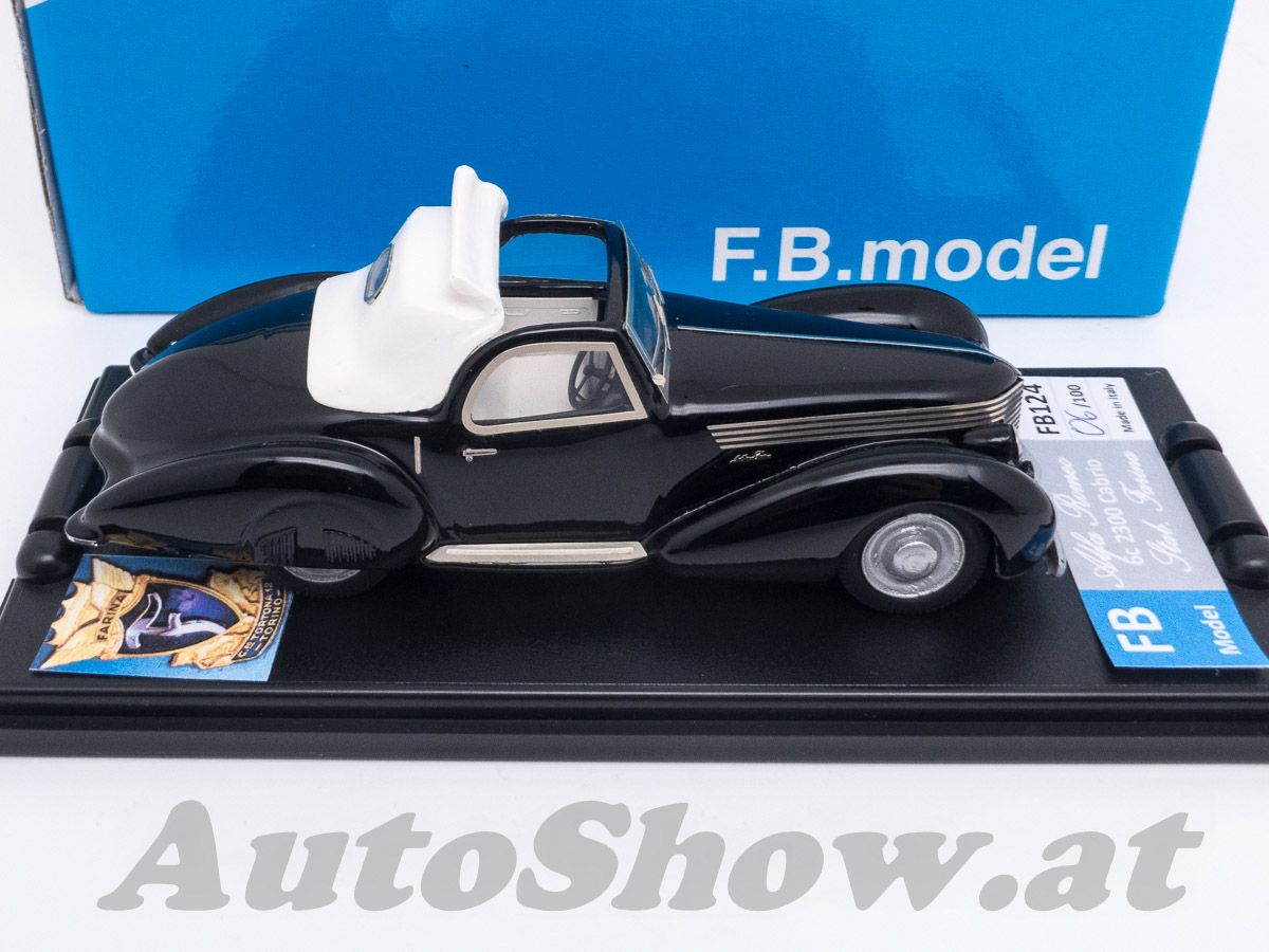 Alfa Romeo 6C 2300B Coupé mit offenem Sonnendach, Karosserie von Stabilimenti Farina, Wagen des ital. Schauspielers Renzo Ricci, 1938, schwarz / black