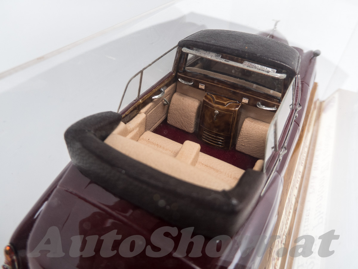 Rolls-Royce Phantom VI Landaulet by Mulliner Park Ward, ECHT-LEDER-SITZE + Verdeck, Holz-Design im Innenraum ! Dunkelrot  REAL LEATHER SEATS and folded roof, wooden design interior, dark red