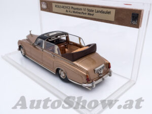Rolls-Royce Phantom VI open State Landaulet by Mulliner Park Ward, ECHT-LEDER-SITZE + Verdeck, Holz-Design im Innenraum ! Gold met. / REAL LEATHER SEATS and folded roof, wooden design interior, gold met. – Bild 4