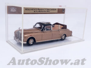 Rolls-Royce Phantom VI open State Landaulet by Mulliner Park Ward, ECHT-LEDER-SITZE + Verdeck, Holz-Design im Innenraum ! Gold met. / REAL LEATHER SEATS and folded roof, wooden design interior, gold met. – Bild 5