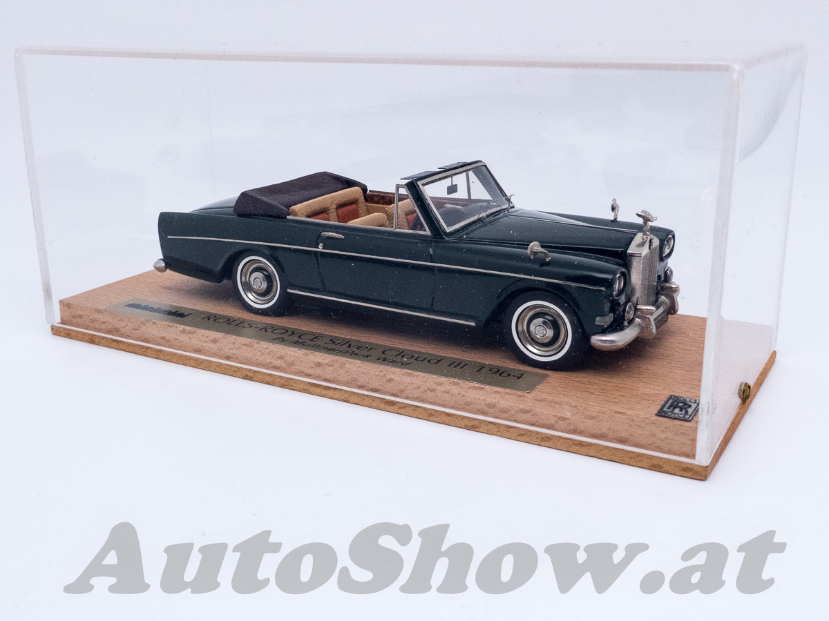 Rolls-Royce Silver Cloud III open Cabriolet by Mulliner Park Ward, 1964, ECHT-LEDER-SITZE + Verdeck, dunkelgrün / REAL LEATHER SEATS and folded roof, dark green