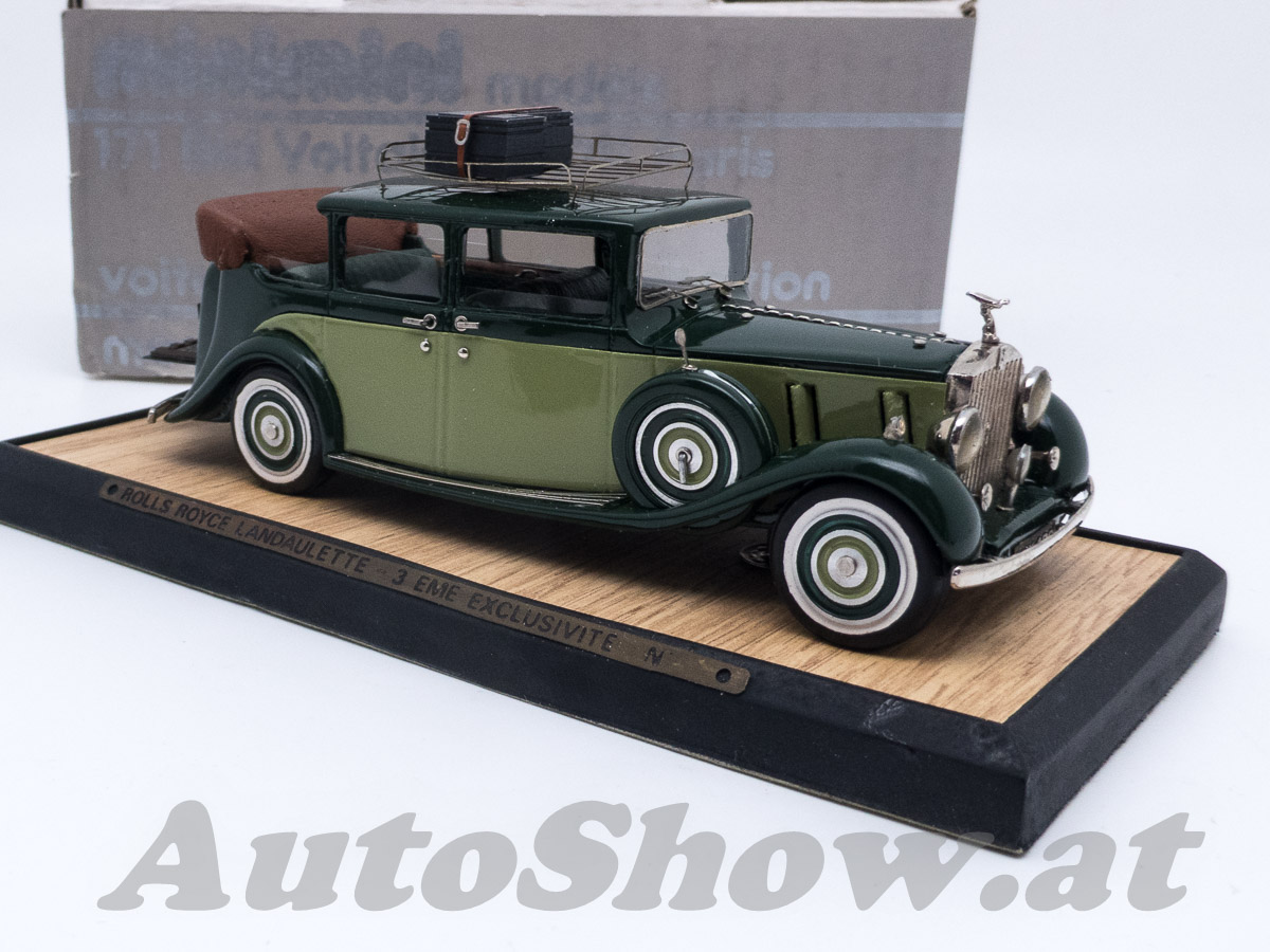 Rolls-Royce Phanrom III open Landaulet, chassis 3BU174 by Barker, 1936, mit ECHT-LEDER Sitzen + Leder-Faltdach + offenem Werkzeugkasten, dkl-grün – hellgrün / REAL LEATHER seats + folded roof + open toolbox, dark green – light green