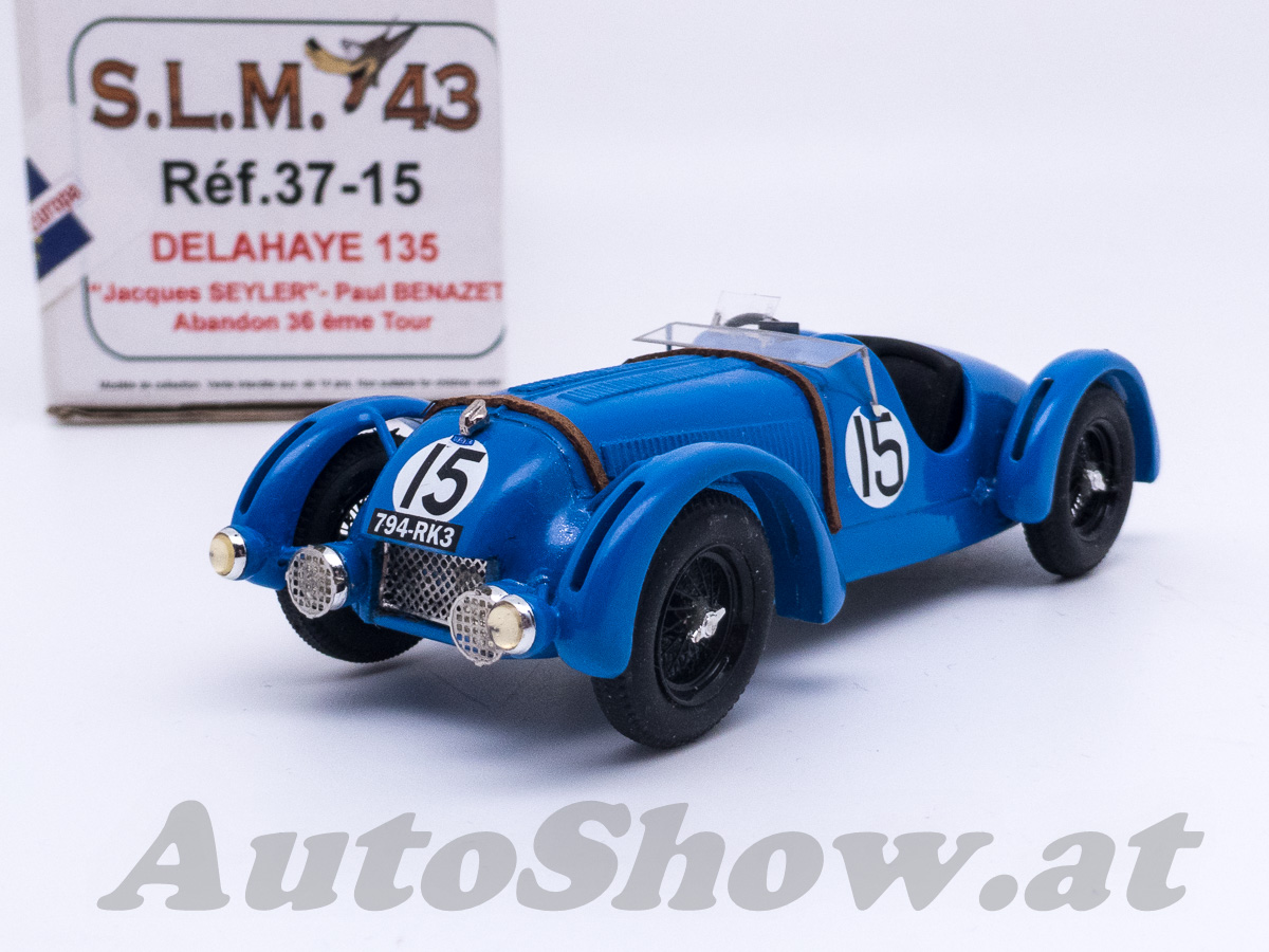 Delahaye 135, 24H Le Mans 1937, Langlois / Benazet, # 15