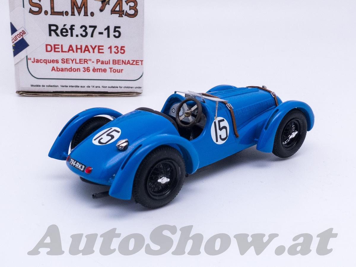 Delahaye 135, 24H Le Mans 1937, Langlois / Benazet, # 15