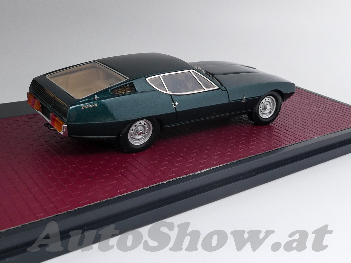Jaguar Pirana Concept Car, Design von Marcello Gandini (ähnliches Design wie Lamborghini Espada), gebaut von Bertone, Earl’s Court Motor Show, London 1967, dunkelgrün met. / dark green met. – Bild 3
