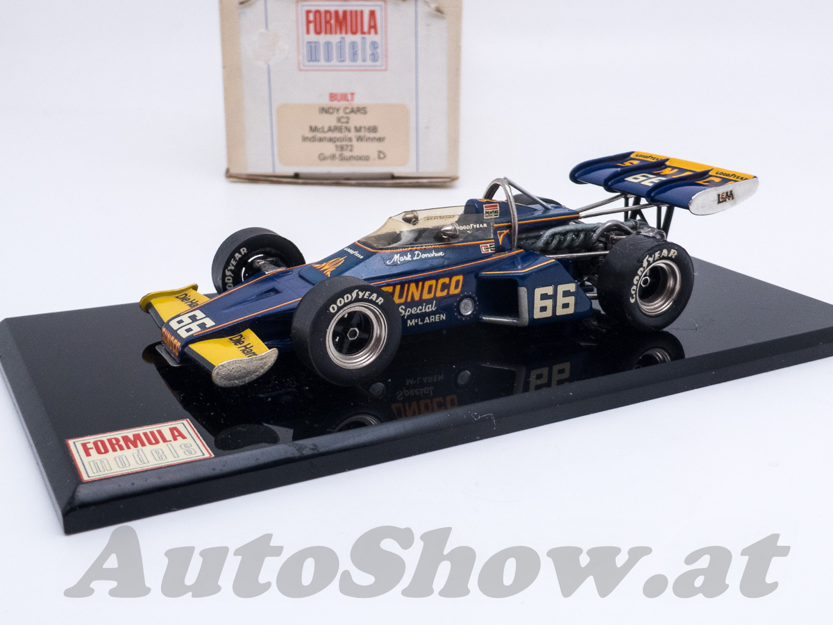 McLaren M16B Offenhauser, 1° Sieger / winner 500miles Indianapolis 1972, Mark Donohue, # 66