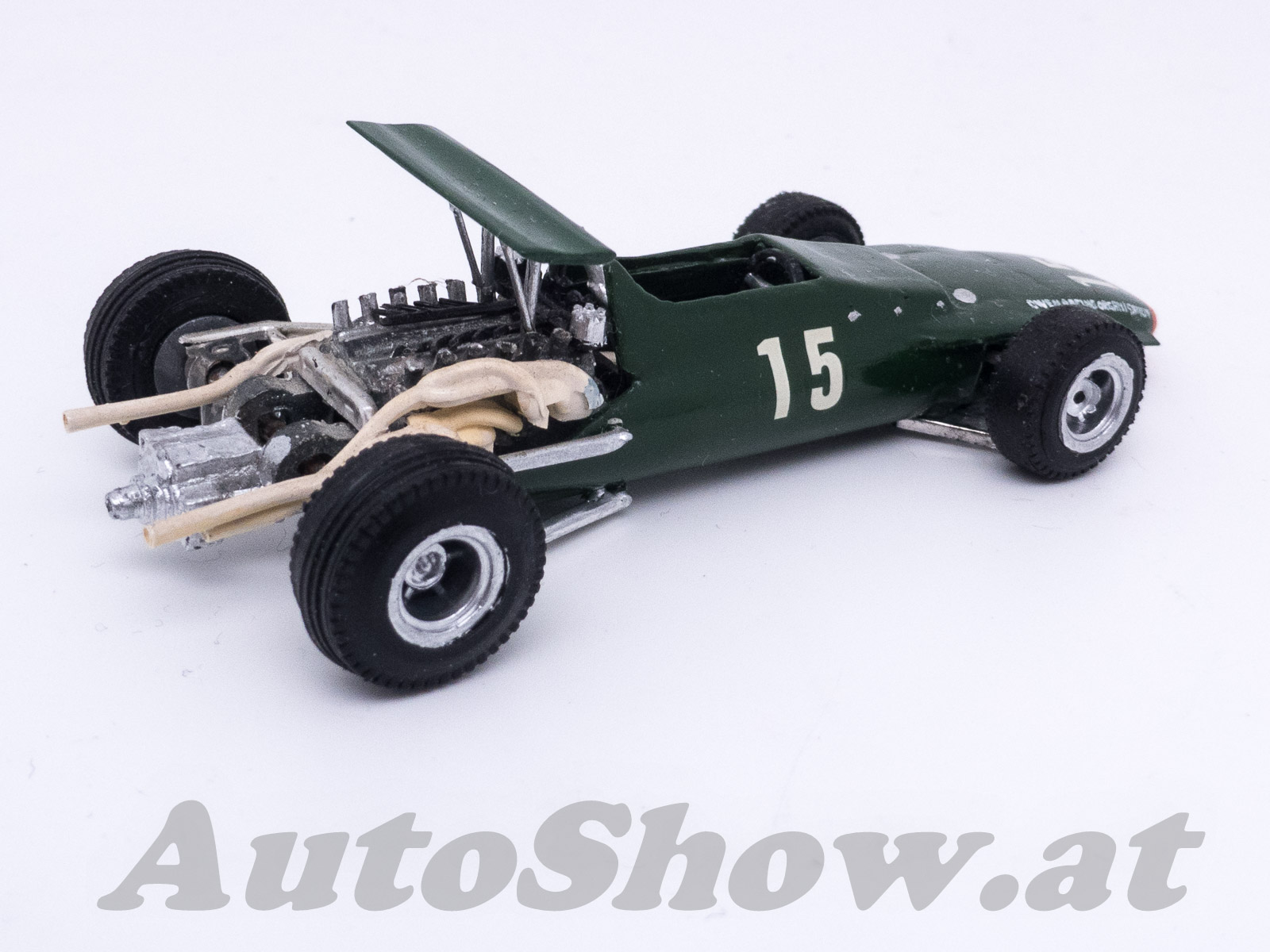 BRM P126 F1 „Owen Racing Organisation“ Prototype with wing for GP Monaco 1968, Attwood, # 15 – solido based one off conversion