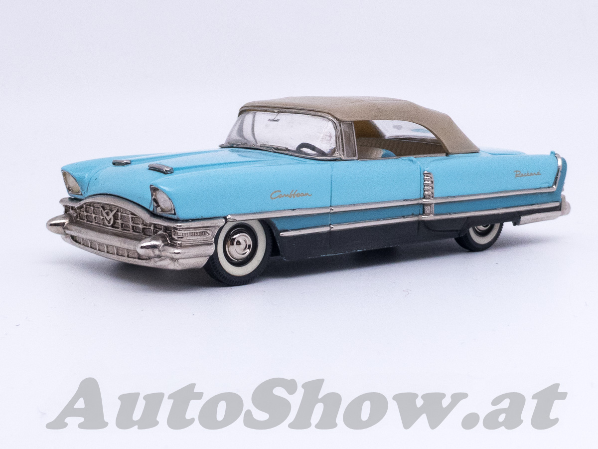 Packard Caribbean, closed Convertible, 1956, seltenes „SAMPLE” Modell in blau / rare „sample“ model in blue !