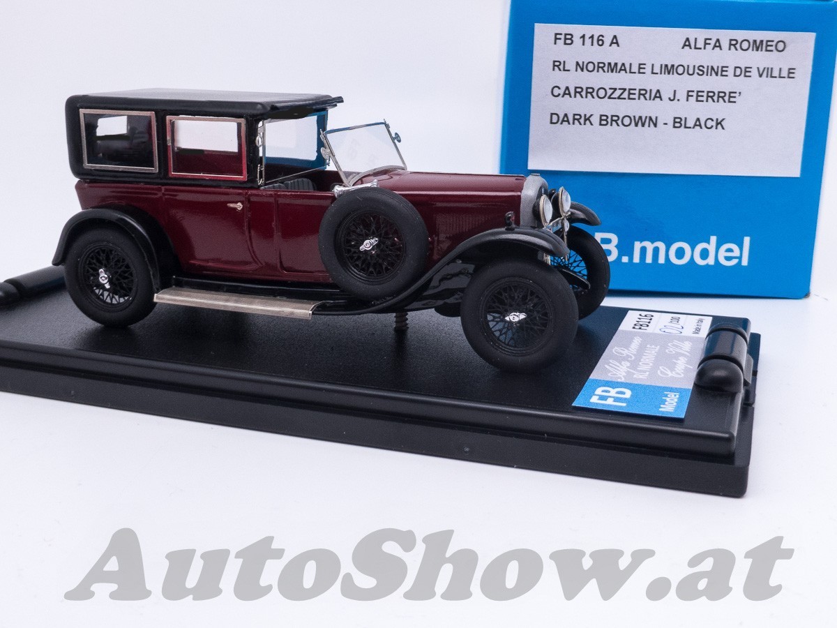 Alfa Romeo RL Normale Limousine de Ville von Carrozzeria J. Farre, Barcelona, 1924, dunkelrot – schwarz / dark red – black