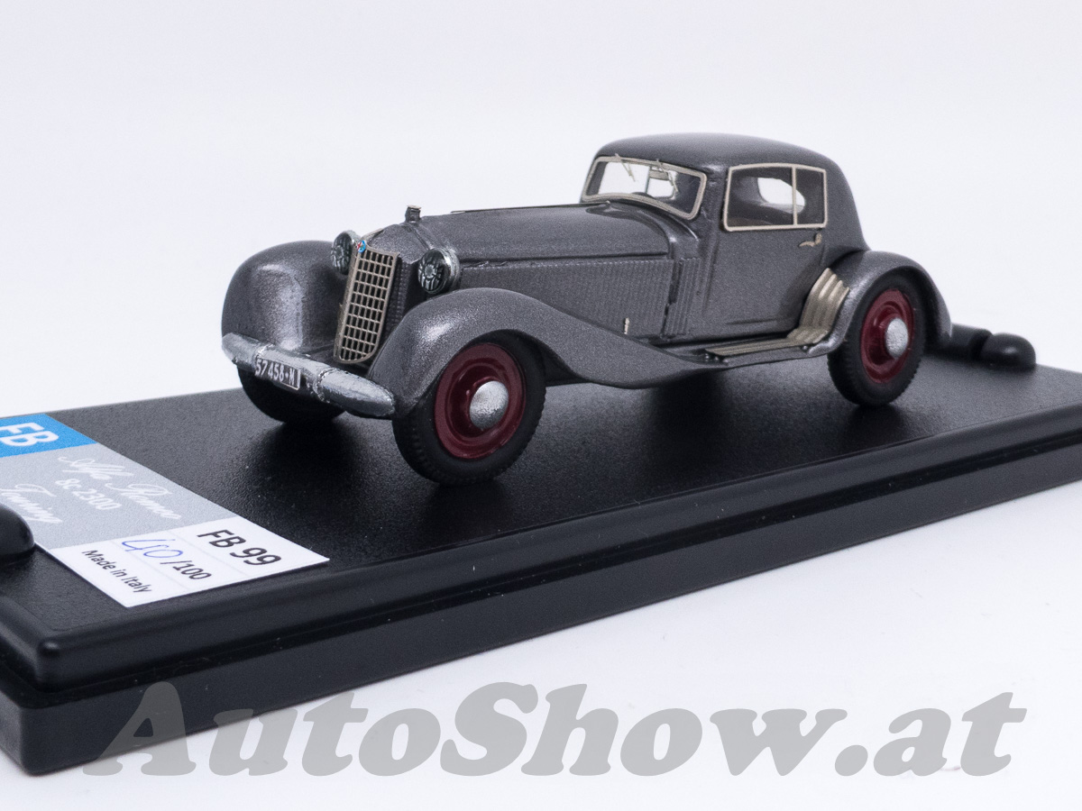 Alfa Romeo 8C 2300 Coupé by Touring, Wagen des Conte Giovanni Lurani Cernuschi, 1933, beachten Sie den neu gestalteten Kühlergrill ! dkl.grau metallic / not ethe new radiator ! dark grey met.