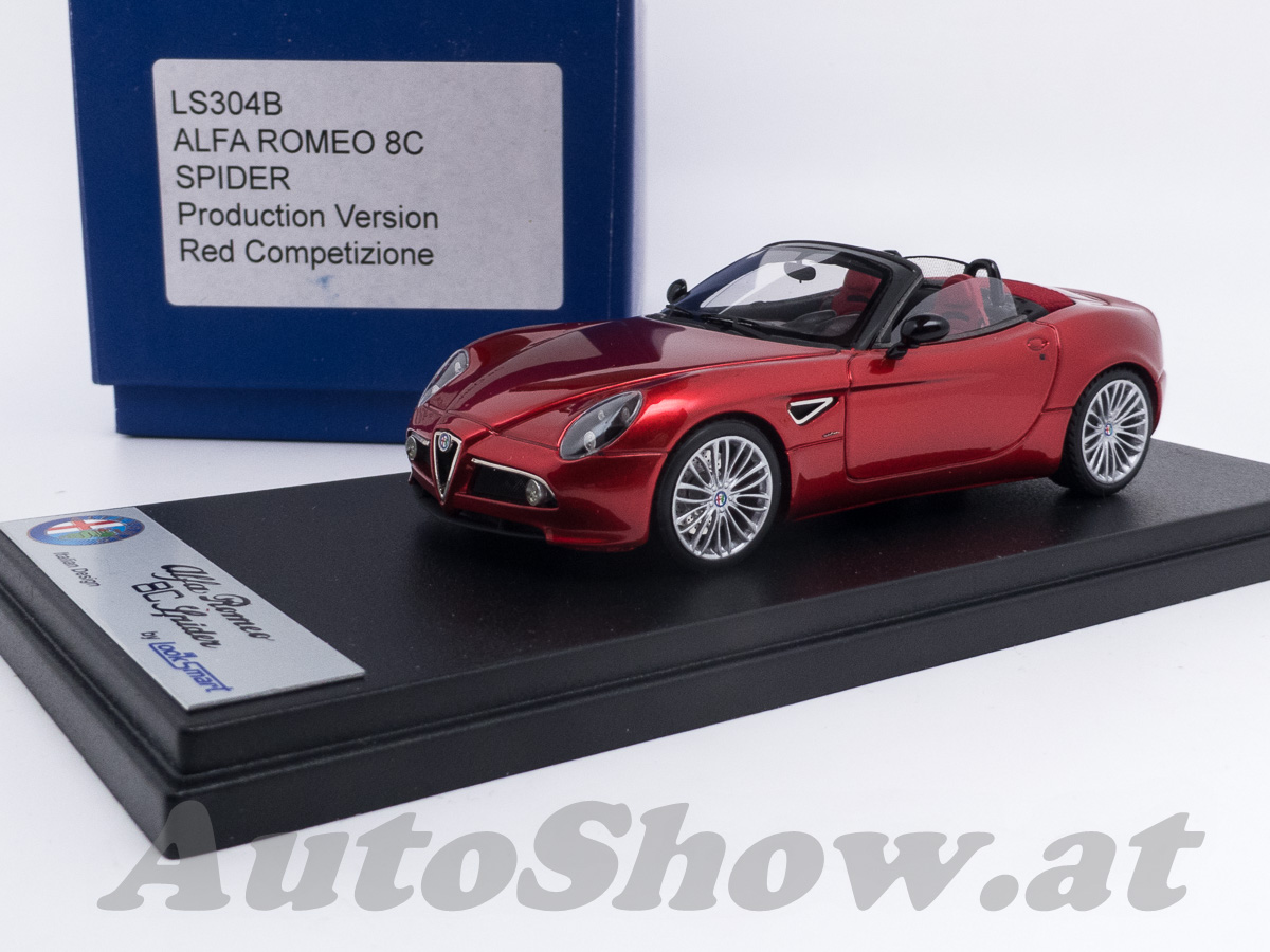 Alfa Romeo 8C Spider, rot competizione metallic mit roten Sitzen / red competizione met. with red seats