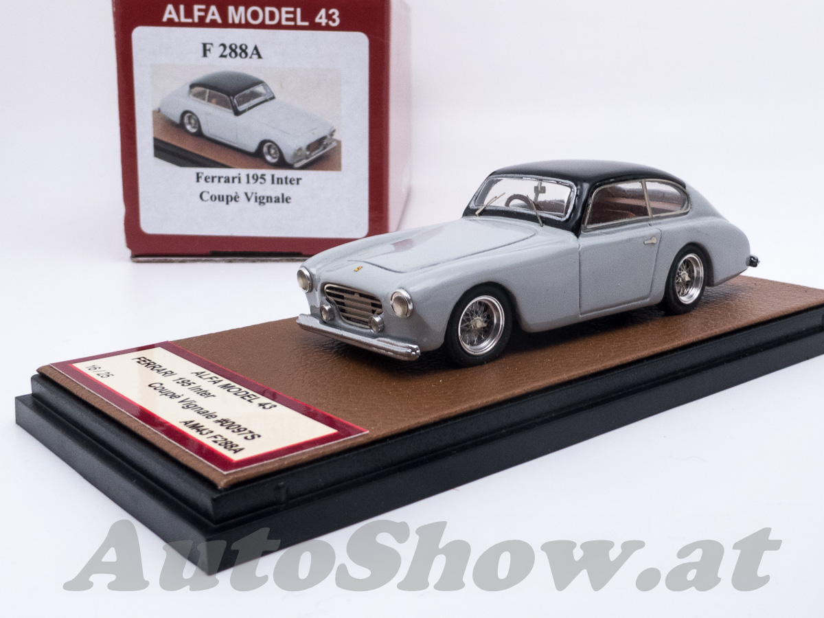 Ferrari 195 Inter Coupé, Chassis 0097S by VIGNALE, grau – schwarz / grey – black
