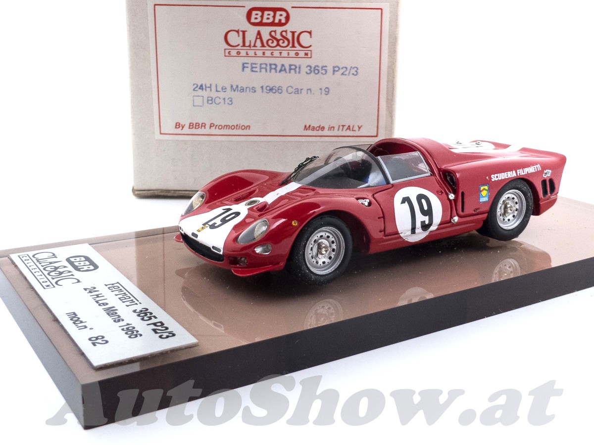 Ferrari 365 P2/3 Spider “Scuderia Filipinetti”, 24H Le Mans 1966, Willy Mairesse / Herbert Müller, # 19
