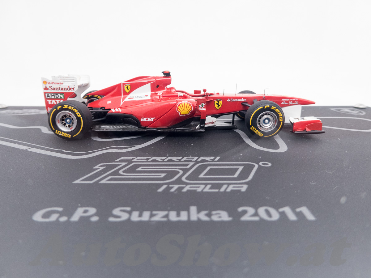 Ferrari 150° Italia, 2° GP Suzuka, Japan 2011, F. Alonso, # 5, on BIG BASE with DeLuxe Packaging