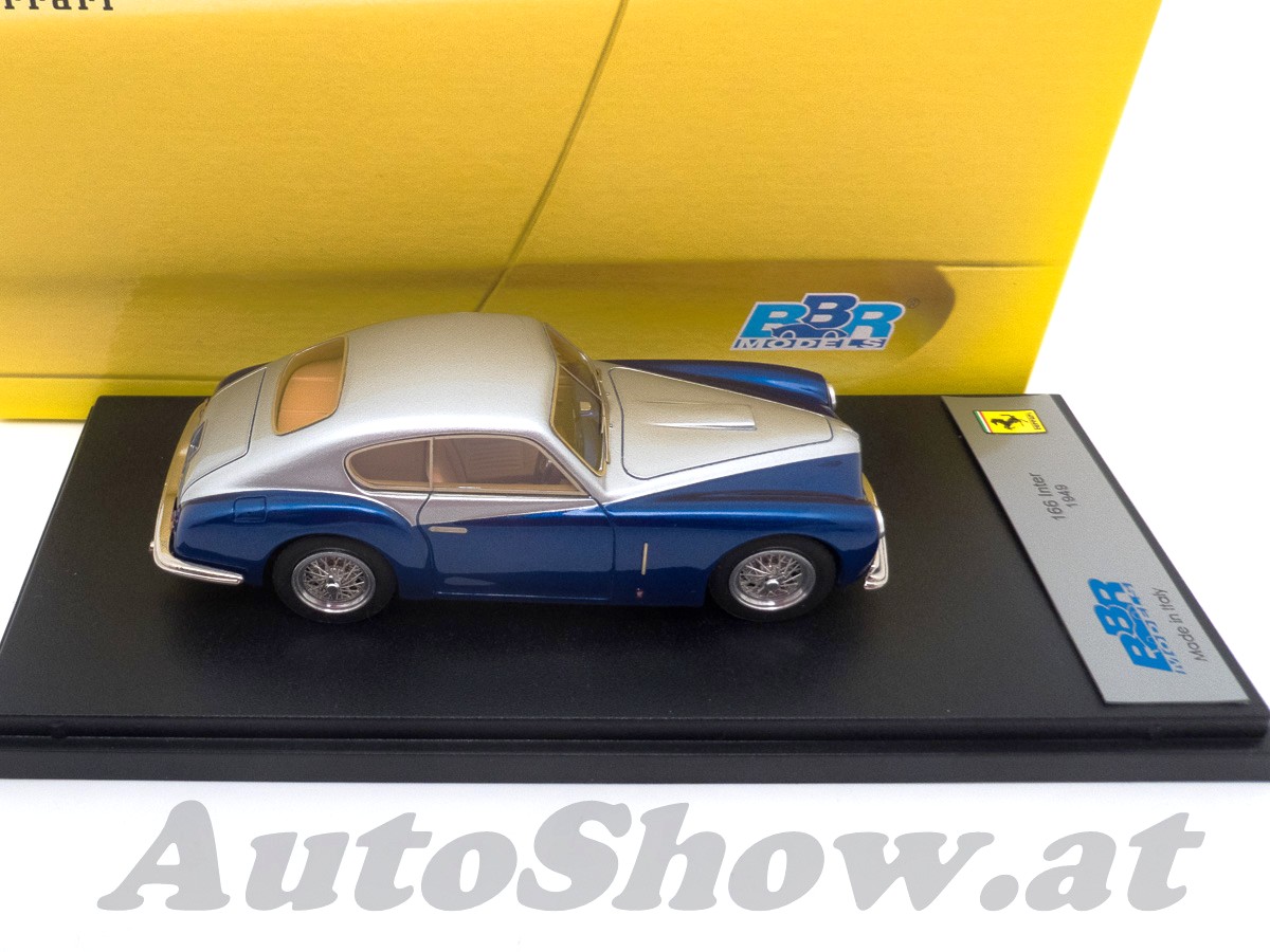 Ferrari 166 Inter Coupé, Chassis 037S, Stabilimenti Farina, 1949, blau – silber / blue – silver