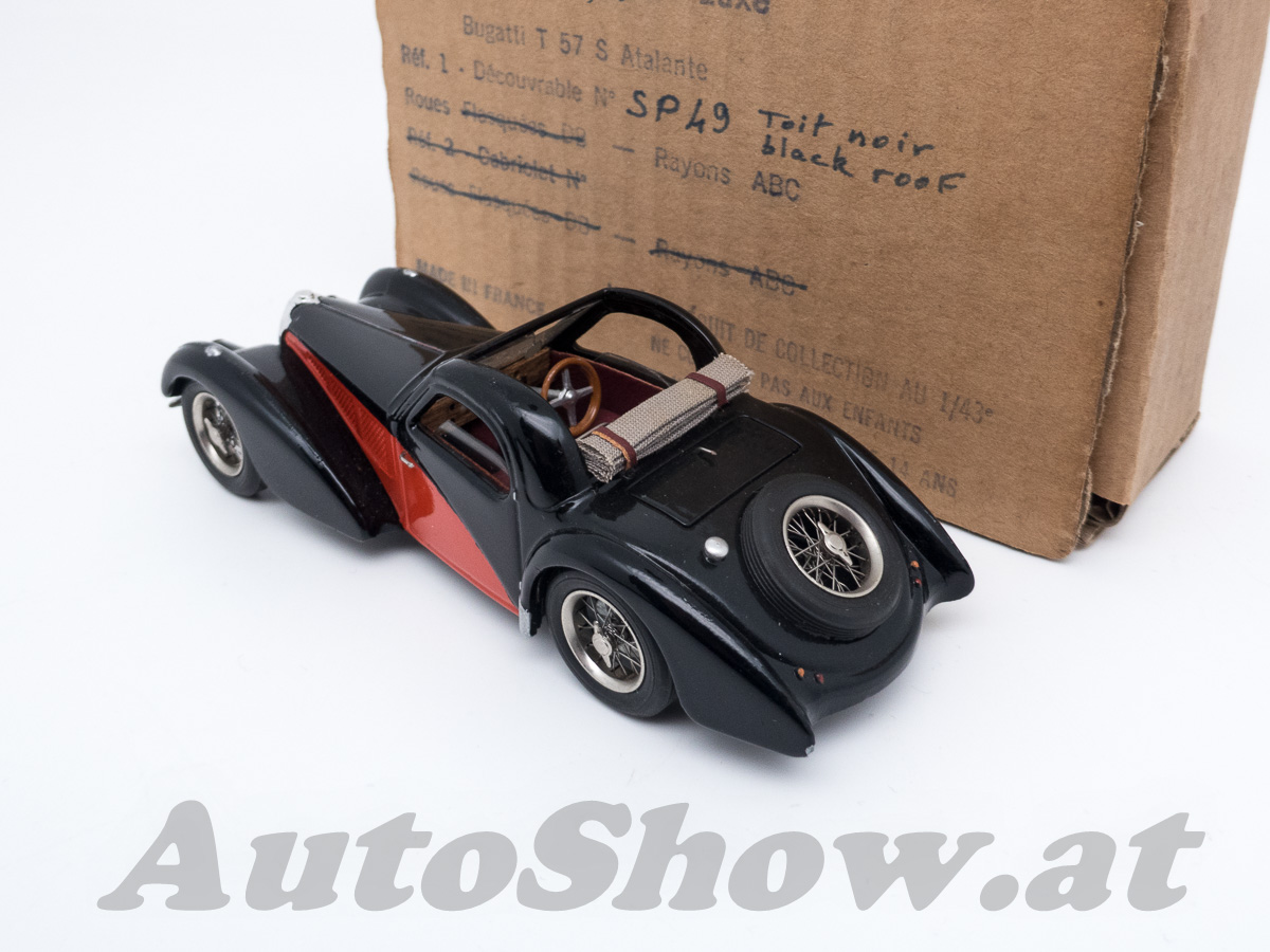 Bugatti Typ 57S Atalante, offene Version mit ECHT-LEDER Innenausstattung und gefaltetem Stoffdach !