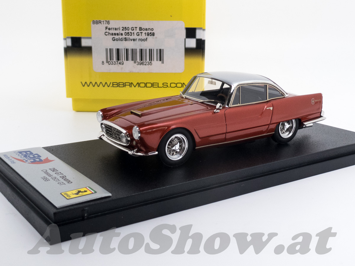 Ferrari 250GT Coupé, Chassis 0531GT, Carrozzeria Boano, 1958, gold-kupfer metallic – silbernes Dach