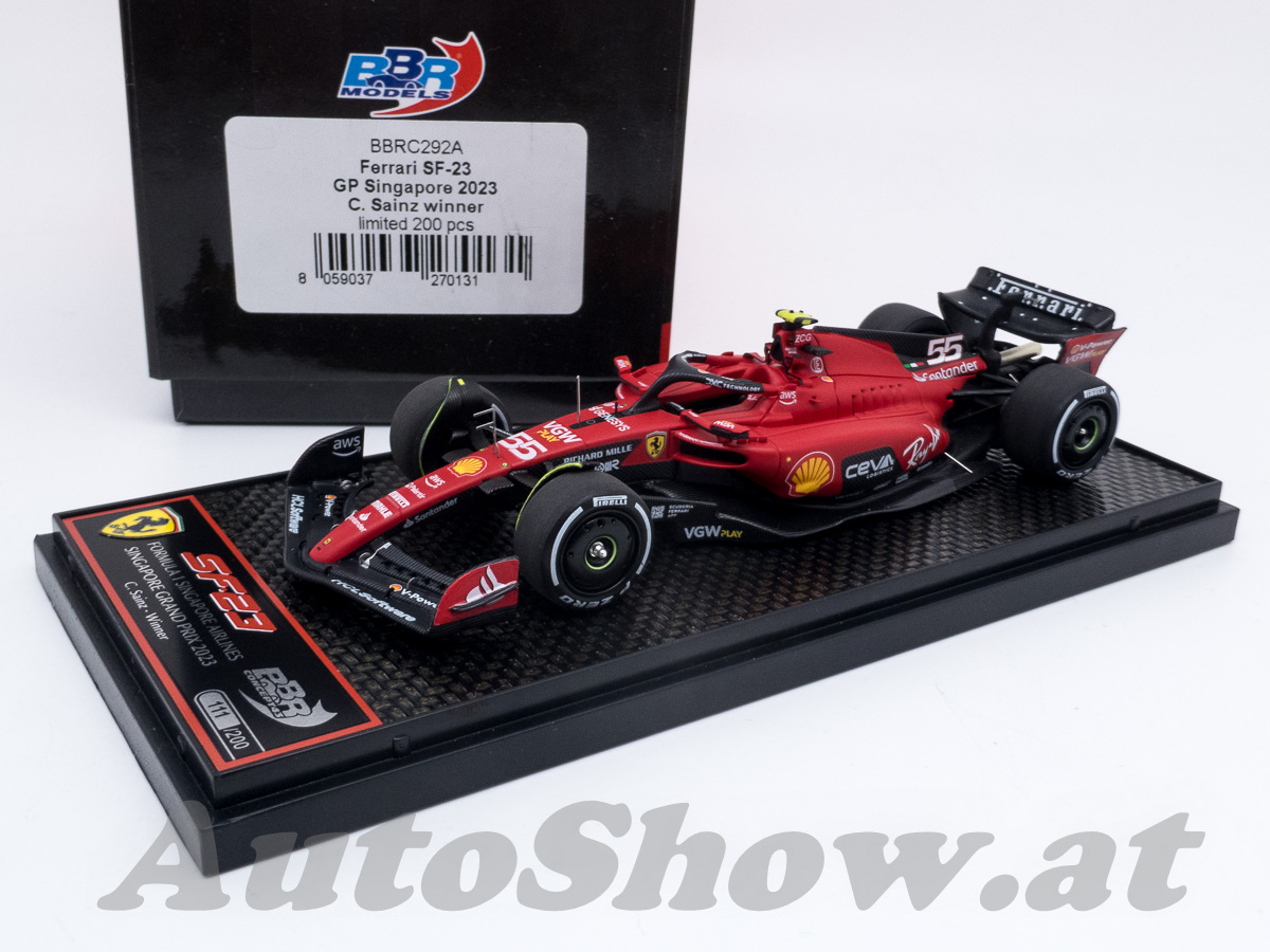 F1 Ferrari SF-23, 1° Sieger / winner GP Singapur 2023, Carlos SAINZ, # 55