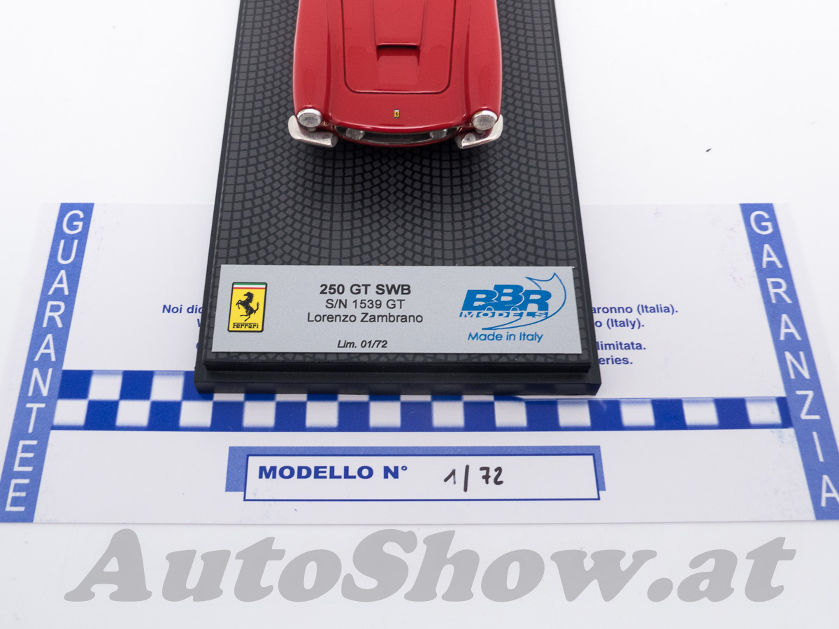 Ferrari 250SWB Coupé, Chassis 1539GT, Lorenzo Zambrano, rot – N° 1 of 72 limited edition !