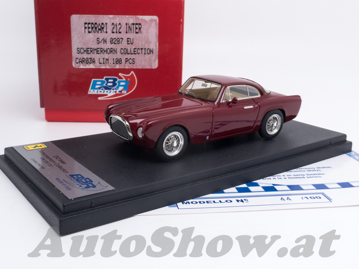 Ferrari 212 Inter Coupé, Chassis 0287EU, Carrozzeria Vignale, Schermerhorn Collection, dunkelrot