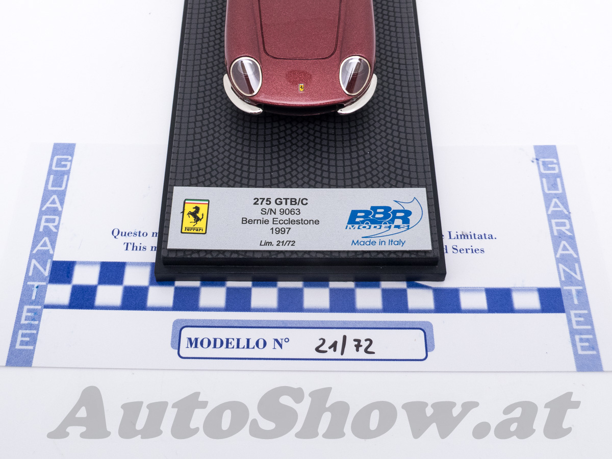 Ferrari 275GTB/C Coupé, Chassis 9063, Pininfarina, 1997, Auto von Bernie Ecclestone, rot metallic