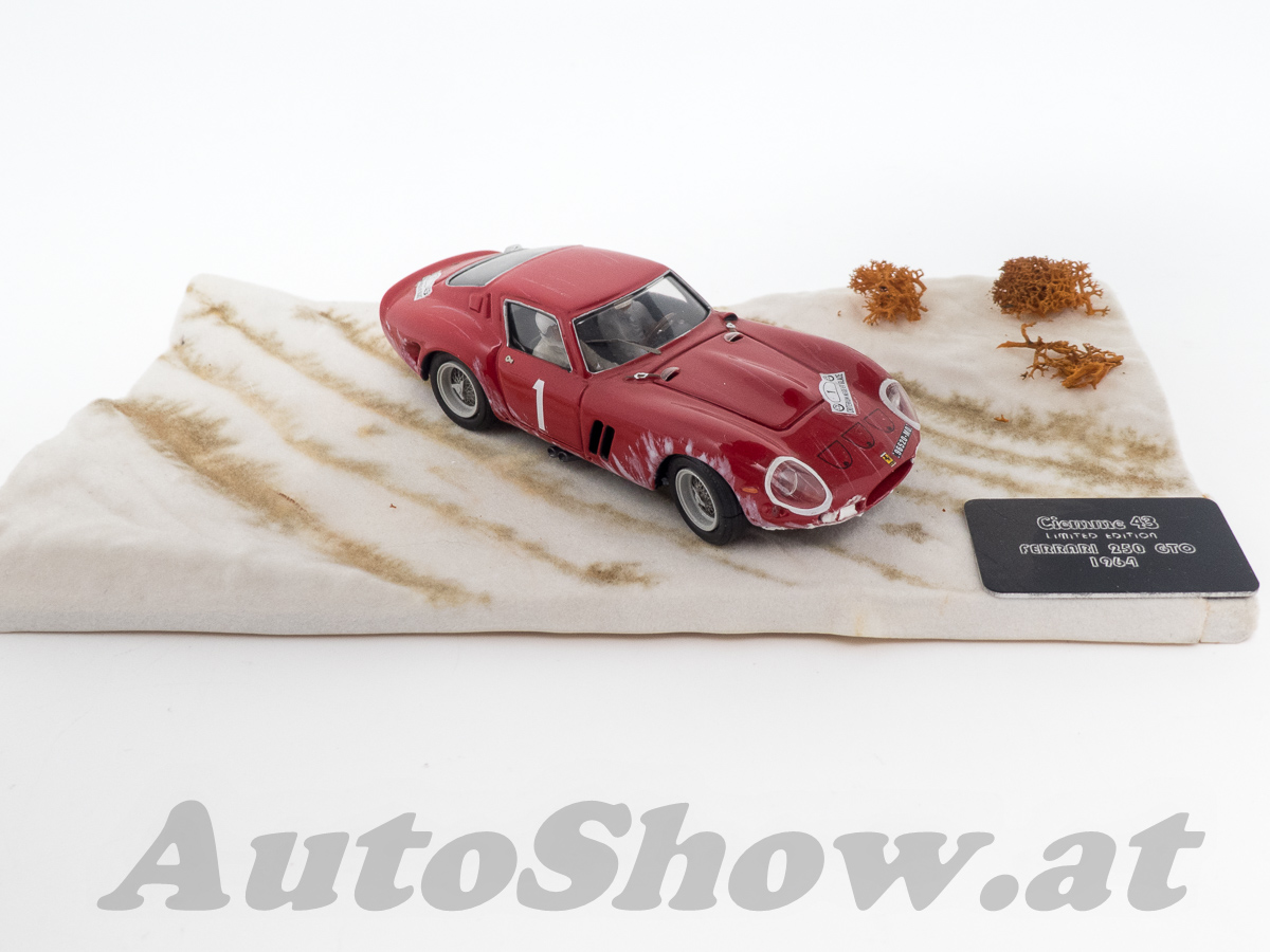 Diorama: Ferrari 250GTO, chassis 5111 GT, Rally snow & ice / Rally Schnee & Eis, Criterium Neige e Glace 1964, Guichet / Clement, # 1